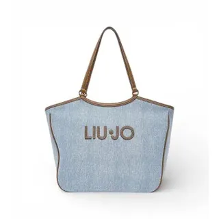 Liu Jo für Damen. AA6208 T377A Shopper-Umhängetasche aus Denim (OSFA), Blau, Lässig, Baumwolle