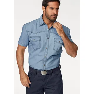 Arizona Jeanshemd Kurzarm im Western Stil, bl. bleached