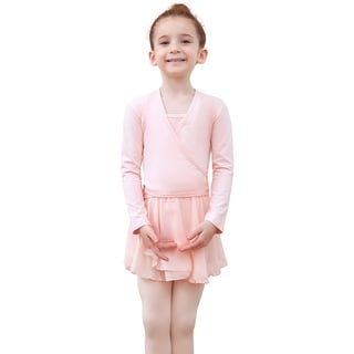 Kinder Ballett Wickeljacke Gymnastik Tanz Ballettjacke Lange Ärmel Tanztops für Mädchen