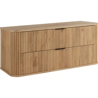 Badezimmerschrank, Gold Craft Eiche, Schwarze Griffe, 41,5 x 120 x 51,7 cm - Braun