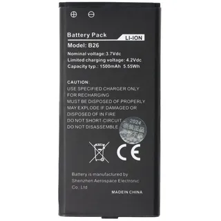 AccuCell Akku passend für Caterpillar CAT B26 Outdoor Handy, Li-Ion, 3,7 Volt 1500mAh