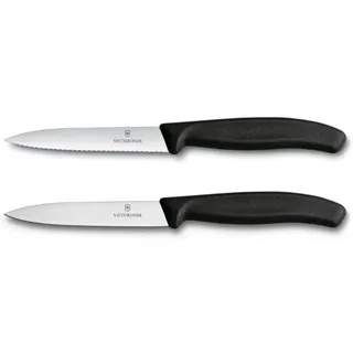 Victorinox Swiss Classic Gemüsemesser 10 cm 2-tlg. Schwarz