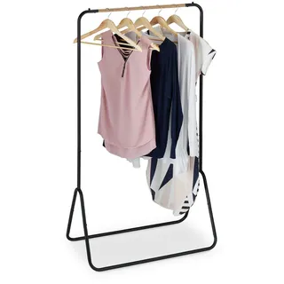 Relaxdays Kleiderständer , Schwarz , Metall , 80x145x44 cm , Garderobe, Garderobenständer