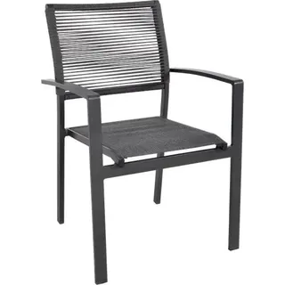 Stapelstuhl - Seil - Grau - Aluminium - 57x62x87 cm - Grau