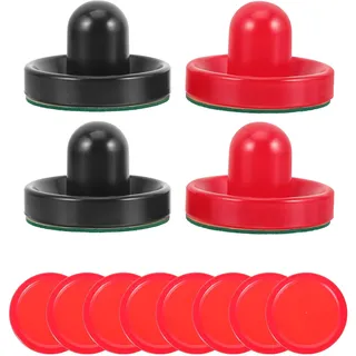 Kisangel Airhockey Schläger Set Mit 7.50X5.50X5.50In Pucks Und Ergonomischen Griffen Ersatz Zubehör Für Airhockey Tisch Ideal Für Spielzimmer Und Freizeitspiele