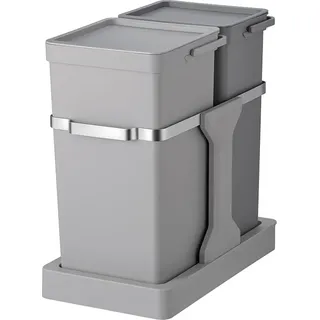 EKO - Deco Einbau Abfallsammler 20+15 Liter - Plastic Stainless steel - Grau - Grau