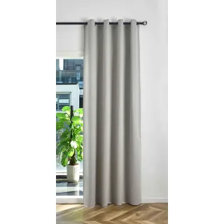 Gardinenbox Verdunkelungsvorhang Ösen Raffhalter HxB 245x145 cm Sand 100% Verdunkelung Blackout »München Dark« Dreischichtige Bindung Fischgrätmuster 202410