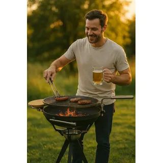 Hero24 SCHWENKGRILL MIT EDELSTAHLROST 54 CM FEUERSCHALE 57 cm
