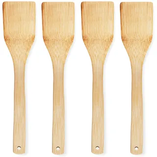 Joeji's Kitchen 4er Set Kochlöffel Holz Spachtel Pfannenwender Holz für die Küche Nachhaltige Holzlöffel Kochlöffel