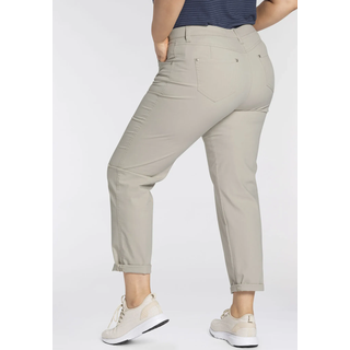 Chinohose KJBRAND "Betty Chino", Damen, Gr. 50, N-Gr, beige, Web, Obermaterial: 60% Baumwolle, 37% Polyamid, 3% Elasthan, bequem knöchellang, Hosen Chinohose, mit Komfortbund