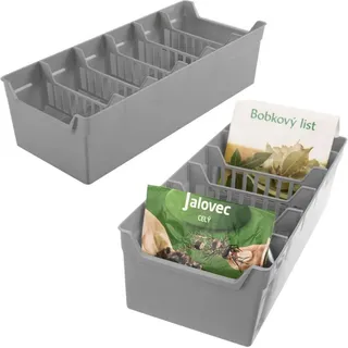 Orion Organizer für GEWÜRZE Tüten Gewürzbehälter Küchenorganizer GRAU - Grau