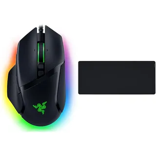 Razer Basilisk V3 - Kabelgebundene, anpassbare Gaming Maus mit Chroma RGB Schwarz & Gigantus V2 XXL - Weiches Gaming-Mauspad für schnelle Spielstile und optimale Kontrolle, 940 x 410 x 4mm - Schwarz