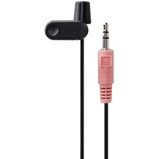 Hama Clip on Mikrofon mit langem Kabel (kompaktes Ansteckmikrofon, Kabellänge 2m, für Computer/Laptop/Smartphone/Tablet, 3,5mm Klinke) Mini Microphone schwarz