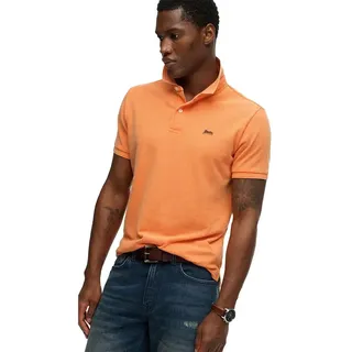 Superdry Classic Pique Kurzarm-poloshirt - Autumn Blossom Orange - M