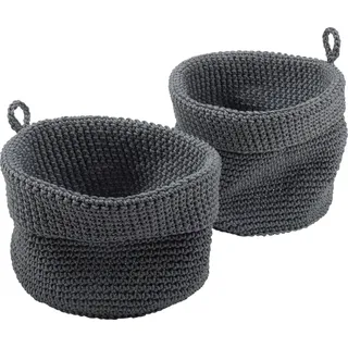 baliv Aufbewahrungskorb Anthrazit 2er Set