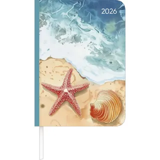 ALPHA EDITION GmbH & Co. KG Lady Journal Beach 2026 - Taschenkalender A6 (10,7x15,2 cm) - Weekly - 192 Seiten - Notiz-Buch - Termin-Planer - Alpha Edition