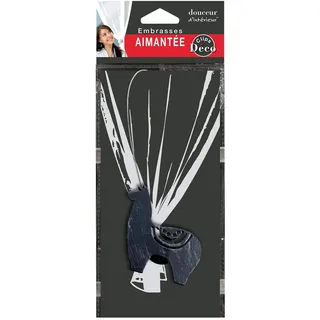 Douceur d'Intérieur, Yzma Raffhalter magnetisch (L 30 x 5,5 x 6,8 cm) Schwarz/Silber, Metall Patina