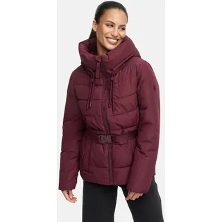 Winterjacke MARIKOO "Marikoo Himee Damen Winter Herbst Steppjacke N073", Kinder, Gr. L, rot (wine), Obermaterial: 100% Polyester PES., Jacken Winterjacke