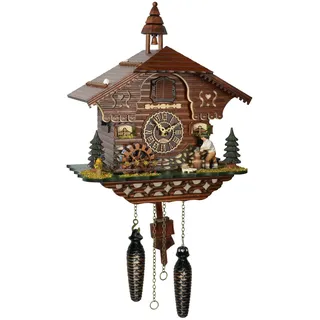 Trenkle Kuckucksuhr 4217 QM mit Musik und Holzhacker aus dem Schwarzwald