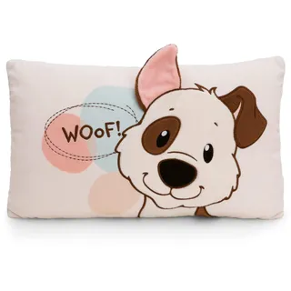 NICI Kissen Hund 43x25cm - braun - Flauschiges Kuscheltierkissen für Jungen, Mädchen Kuscheltierliebhaber, ideal für Zuhause, Kindergarten oder unterwegs - 62163