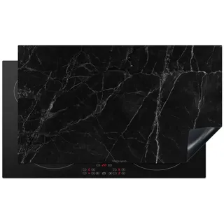 MuchoWow Herdabdeckplatte Schwarz - Marmor 90x52 cm , Kunststoff , Rechteckig , 90x52x0.2 cm , Made in Europe , Küchen, Küchenelektrogeräte, Herde, Herdabdeckplatten