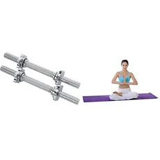 Sunny Health & Fitness 35,5 cm Hantelstangen-Set STDBH-14 + Yoga Matte NO. 031-P