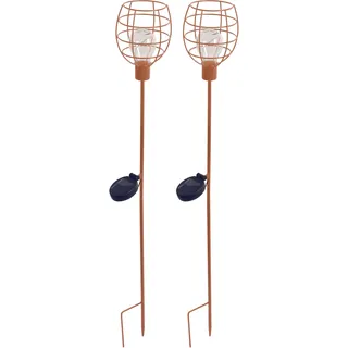 Luxform Solarleuchte Kunststoff 2 Stk. braun