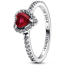 Bild Sparkling Red Elevated Heart Ring - 52