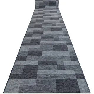 rugsx Antirutsch Teppichläufer Icona - moderner Kurzflor für Küche, Flur & Wohnzimmer, Meterware, Grau 100x600 cm