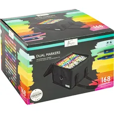 Nassau, Marker, Markers dual tip round dual markers - 168 pcs (Mehrfarbig, 168 x)