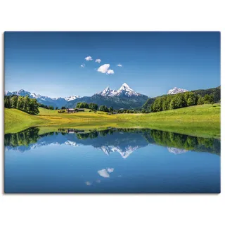 ARTland Wandbild »Landschaft in den Alpen«, Berge, (1 St.), als Alubild, Outdoorbild, Leinwandbild, Poster in verschied. Größen, blau