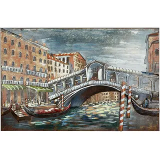 Casablanca by Gilde "Bild rechteckig Ponte di Rialto mehrfarbig H. 80 cm", 1 Stk. tlg., farbe bild(er): mehrfarbig),