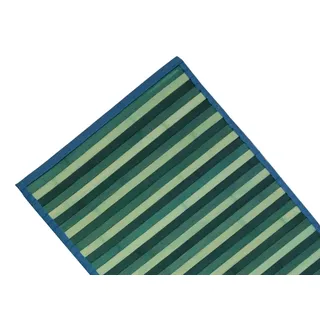BIANCHERIAWEB Bambus Teppich Degradè Hellblau, Kücheläufer 50x290 cm, Küchenteppich rutschfest 100% Bambus, Küchenspur aus strapazierfähigem Material, nimmt Keine Flecken auf