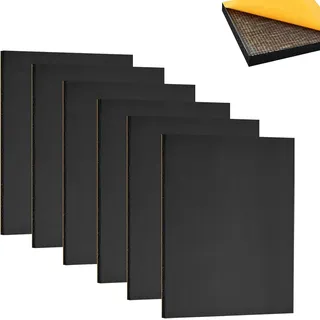 Zayejod Schaumstoffplatte NBR Selbstklebende, Garagen Wandschutz, Moosgummi, Gummiplatte Dämmmatte Auto Möbel, Antivibration rutschfest Schalldämmung -6pcs,Dicke 3mm,30x20cm