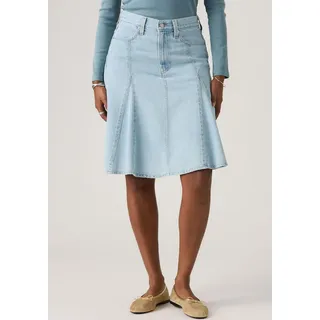 Levis Jeansrock "GODET KNEE LENGTH SKIRT" Midirock mit Falten, of course stone