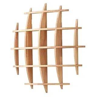 forestalk Vintage-teekannenständer Aus Massivem Holz, Wandregal Aus Holz, Ausstellungsregal Für Sammlerstücke, Wandregal Für Schlafzimmer, Wohnzimmer, Büro(Size:80x12x80cm)