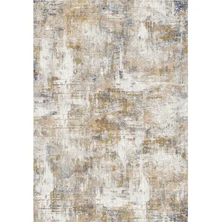 PONY DANCE Waschbarer Teppich 140x200 cm Weiche und Flauschige Kurzflor Teppich rutschfest für Wohnzimmer/Schlafzimmer/Esszimmer, Goldener Morgen