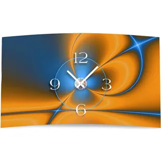 Digital Designer Art abstrakt Designer Wanduhr modernes Wanduhren Design leise kein ticken DIXTIME 3DS-0350 - Gold