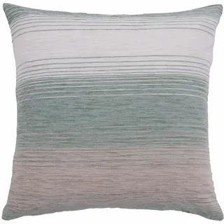 Dekokissen HOMING "Linn" Gr. 2, grün (mint, bedruckt gemustert), B:50cm L:50cm, Polyester, Dekokissen_Sitzkissen_Kissenhüllen, Dekokissen, Farbverlauf, modern, Streifen, Kissenhülle ohne Füllung, 1 Stück