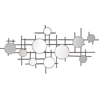 Beliani Wandspiegel 113 x 55 cm Schwarz/Gold