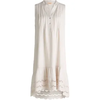 Bodykleid CARTOON "Casual-Kleid mit Stickerei", Damen, Gr. 44, EURO, beige (cream), 100% Leinen LI., Kleider Bodykleid