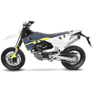 LeoVince Lv One Evo Husqvarna 701 Supermoto/enduro/lr 21-22 Ref:14368ek Stainless Steel&carbon Homologiertes Vollliniensystem - Black / Silver - Homologated