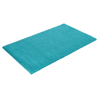 OTTO home Badematte "Vanessa, Badvorleger, Badezimmer Teppich" Höhe 10 mm rutschhemmend beschichtet fußbodenheizungsgeeignet  schnell trocknend  strapazierfähig Badteppich, weiche Haptik, unifarben, türkis