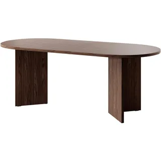 Selsey Esstisch oval, Holzoptik Nussbaum Wisconsin 204 cm Esszimmer, Tische, Esstische