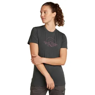 Icebreaker Merino 150 Tech Lite Sunrise Summit Kurzarm-t-shirt - Obsidian - S