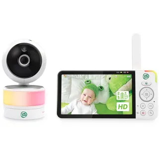 LEAPFROG LF915 Baby Monitor with Camera, Colour Night Vision, 5 Inch HD 720p Display, 360 Degree Pan-Tilt, 8X Zoom, Night Light, Humidity/Temperature Sensor, Up to 300 m Range, Two Way Talk
