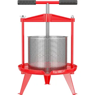 Wiltec Spindelpresse 14 L Obstpresse aus Edelstahl 66x58x47cm, einfach zu reinigen zum Herstellen von Apfelsaft Obstsaft Beerenpresse Weinpresse