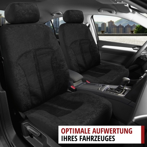 Bild von Auto-Sitzbezug Velvet mit Reißverschluss, Zipp-IT Premium Auto-Schonbezüge für Normalsitze, 2 Vordersitzbezüge-Auto