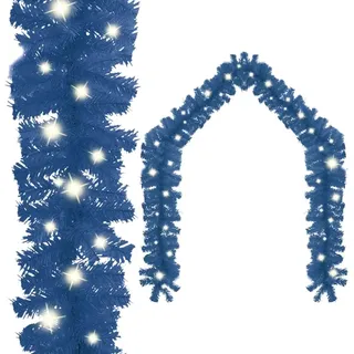 Weihnachtsgirlande mit LED 10 m Blau - Blau