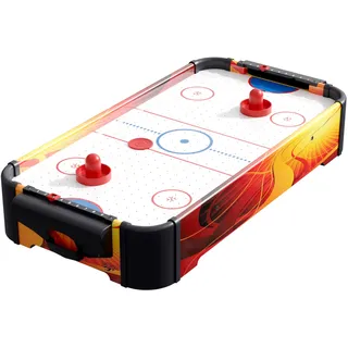 CARROMCO Airhockey Tisch Kinder, Air Hockey Speedy-XT, Spieltisch, Tischhockey, Tischspiel, Hockeytischaufsatz mit Motorbelüftung für 2 Spieler, 65x30x17 cm, inkl. 2 Pusher & 2 Pucks transportabel